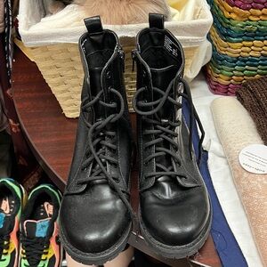 Time and Tru Black Combat Boots